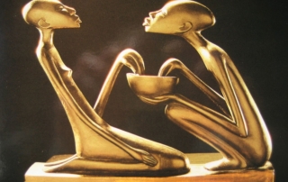 Geben und Nehmen (Holzplastik, Mellatz)