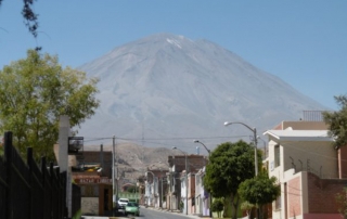 Blick auf den Vulkan Misti in Arequipa