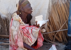 ältere Frau in Kosti im Sudan