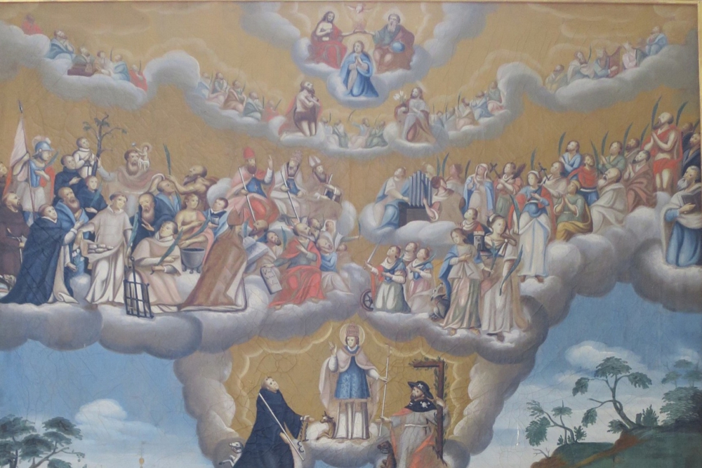 Votivbild an der Langhauswand der Wallfahrtskirche Allerheiligen in Warngau