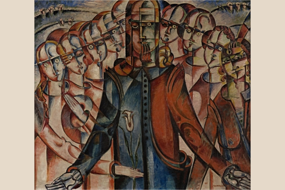 Die klugen und die törichten Jungfrauen, Gemälde von Walter Kampmann