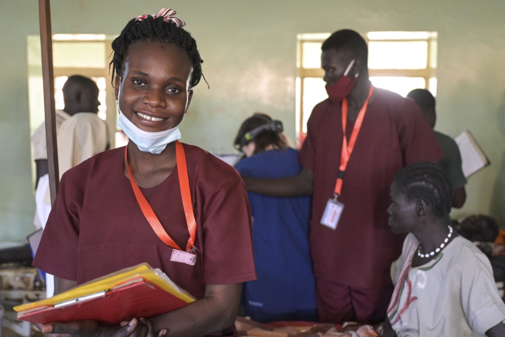 Hebamme Edia Atanasio in Wau, Südsudan